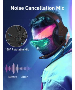 אוזניות + מיקרופון גיימרים - Mpow | EG10 | Gaming Headset | PL | LED