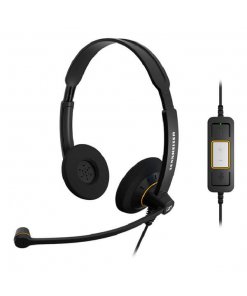 אוזניות עם מיקרופון (מדונה) חיבור USB+ קונטרולר באיכות מעולה – Sennheiser SC60 USB+CTRL ML Office Headset (1)
