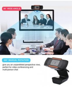 מצלמת רשת אינטרנט עם מיקרופון מובנה - OEM KQ180P Web Camera 1080P Full HD (3)