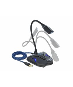 מיקרופון מקצועי לגיימרים עם כפתור השתקה חיבור USB ביצועים גבוהים DELOCK D66330 (3)