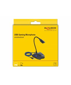 מיקרופון מקצועי לגיימרים עם כפתור השתקה חיבור USB ביצועים גבוהים DELOCK D66330 (4)