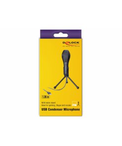 מיקרופון עם מעמד שולחן חצובה חיבור USB ביצועים גבוהים DELOCK D65939 (2)
