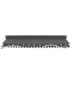 פאץ' פאנל מלא 24 פורט LUGGAR HP-PP6A-24 PATCH PANEL-24 RJ-45 CAT 6A STP WITH CONNECTORS