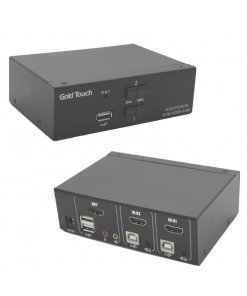 קופסאות מיתוג 2 פורטים HDMI 4K גולד-טאץ' Gold Touch KVM-HDMI-2-4K 2 Port HDMI KVM Switch (2)