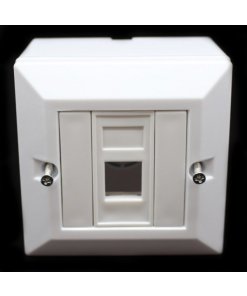 קופסת פלסטיק 45MM יציאה 1 חיבורים לקיר Luggar HP-FP-45-1 RJ-45 (1)