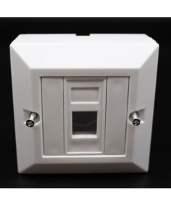 קופסת פלסטיק יציאה 1 חיבורים לקיר Luggar HP-FP-25-1 RJ-45 (1)