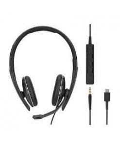 אוזניות חוטיות חיבור Type-C ו AUX3.5 עם מיקרופון מובנה ושלט לשליטה Sennheiser SC165 USB AUX3 (1)