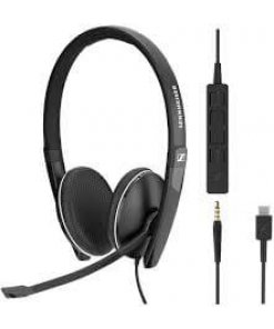 אוזניות חוטיות חיבור Type-C ו AUX3.5 עם מיקרופון מובנה ושלט לשליטה Sennheiser SC165 USB AUX3 (3)