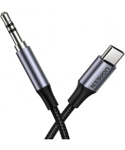 כבל מתאם Type-C זכר ל 3.5AUX זכר יוגרין אורך הכבל 1 מטר UGREEN 30633 (1)