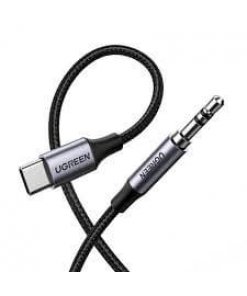 כבל מתאם Type-C זכר ל 3.5AUX זכר יוגרין אורך הכבל 1 מטר UGREEN 30633 (1)