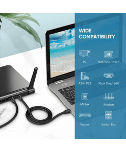 מתאם Cat8 זכר ל RJ45 זכר אורך הכבל 1 מטר יוגרין UGREEN 70327 (2)