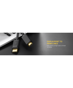 מתאם DP זכר ל HDMI זכר איכות 4K אורך הכבל 2 מטר יוגרין UGREEN 10202 (1)