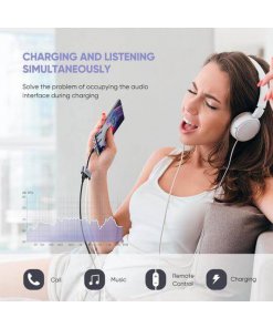 מתאם אוזניות Type-C זכר ל AUX3.5 נקבה יוגרין UGREEN 50596 Type-C to 3.5mm Jack Headphone Adapter (2)