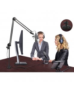 זרוע שידור דו-מקטעית Auray BAI-2U עם קפיצים פנימיים וכבל USB משולב