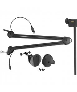 זרוע שידור דו-מקטעית Auray BAI-2U עם קפיצים פנימיים וכבל USB משולב