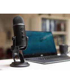 מיקרופון חיבור USB כולל שקע 3.5 איכות שידור 16 סיביות אודיו כולל מעמד לוגיטק Logitec 988-000100 Blue Yeti USB Microphone (3)