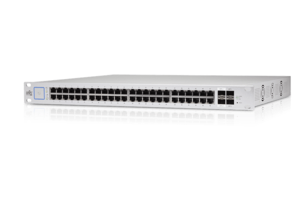 מתג 48 יציאות חיבור RJ-45 הספק 500W כולל ניטור והגדרות UbiquiTi | US-48 ...